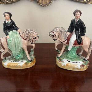 Vintage Ceramic Prince and Princess Figurines